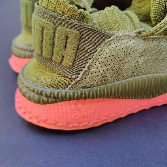 Puma Ignite Tsugi Shinsei 'Wasabi' Army Green Sneaker Men's Shoe Size 9.5 - Picture 7 of 11